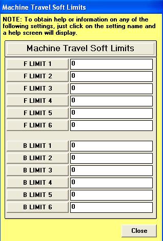 Machine Travel Soft Limits