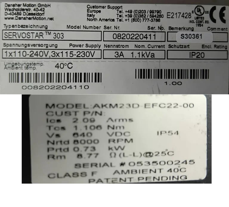 AKM23D-EFC22 servostar S303