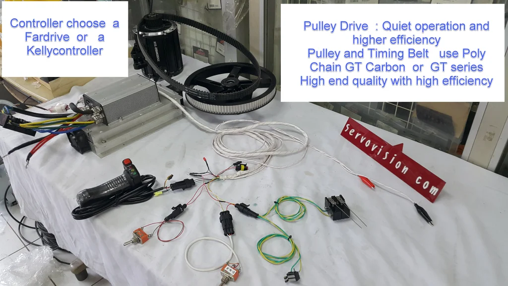QS 120 70H QSmidrive motor Pulley Timing belt drive 2000W