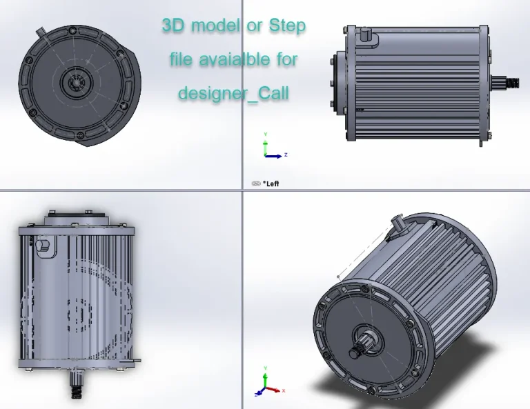 3D model_Step file_e-drawing pmsms motor 3Kw_2Kw _ 1 Kw