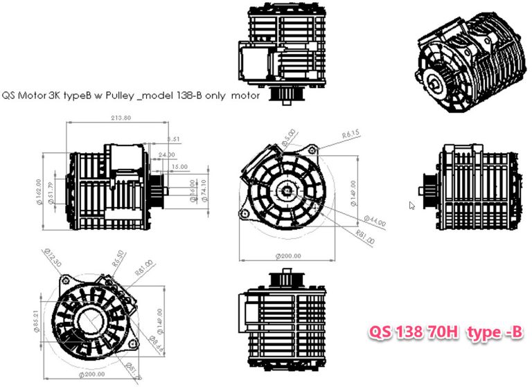 Drawing dimension QS 138 70H type -B