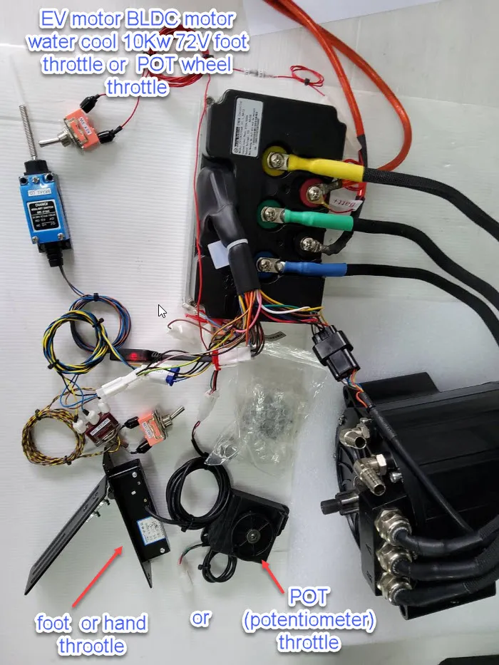BLDC motor PMSM motor 10Kw 72V water cool _controller72660