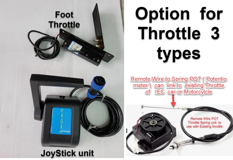 Option 3 Foot Throttle WheelPOT throttle_Joystick BLDC motorGear 5Kw