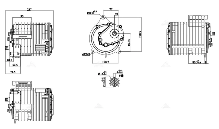 QS138 70H V3 Drawing dimension