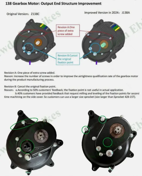 QS138 70H V3 output end structure improved
