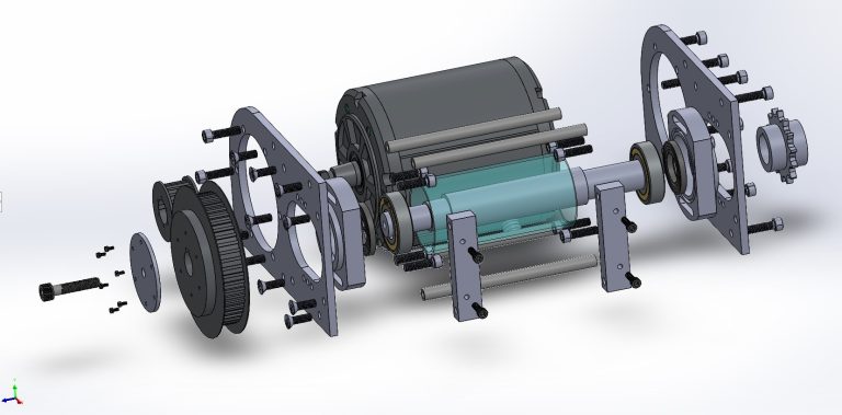 QS138 90H Pulley drive break Down parts