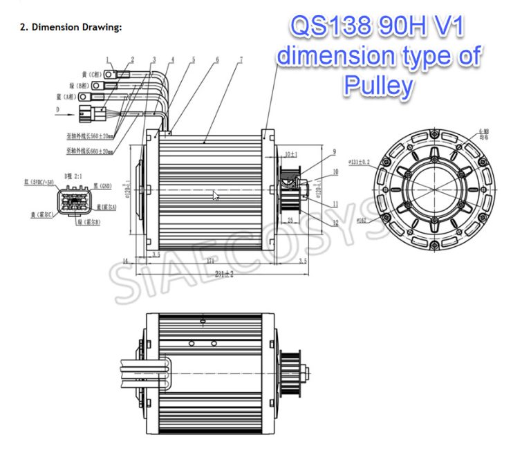 QS138 90H V1 dimension type of Pulley