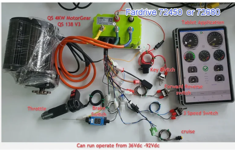 QS138 90H V3 wire all switches throttle kit set