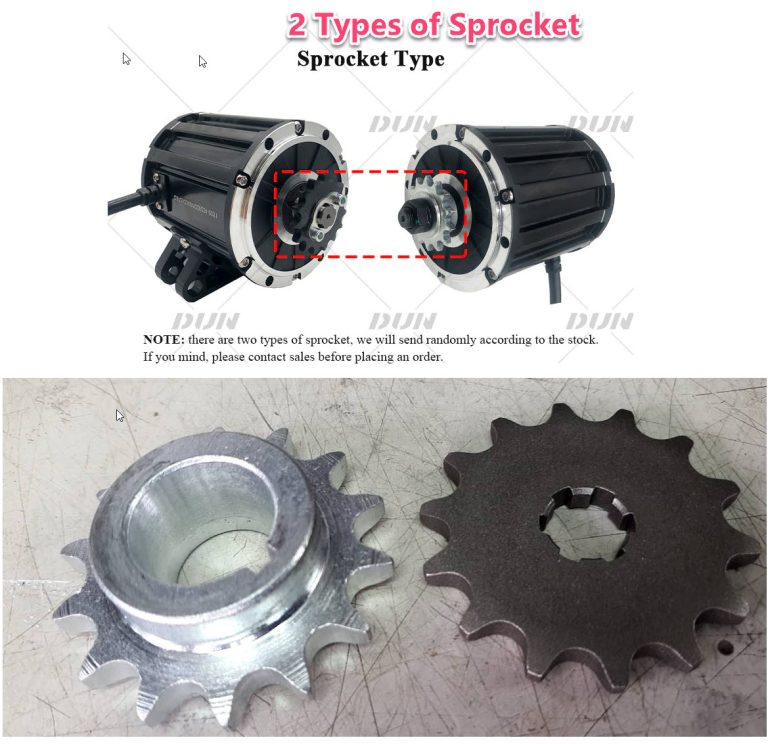 QS138 have 2 type of SPROCKET
