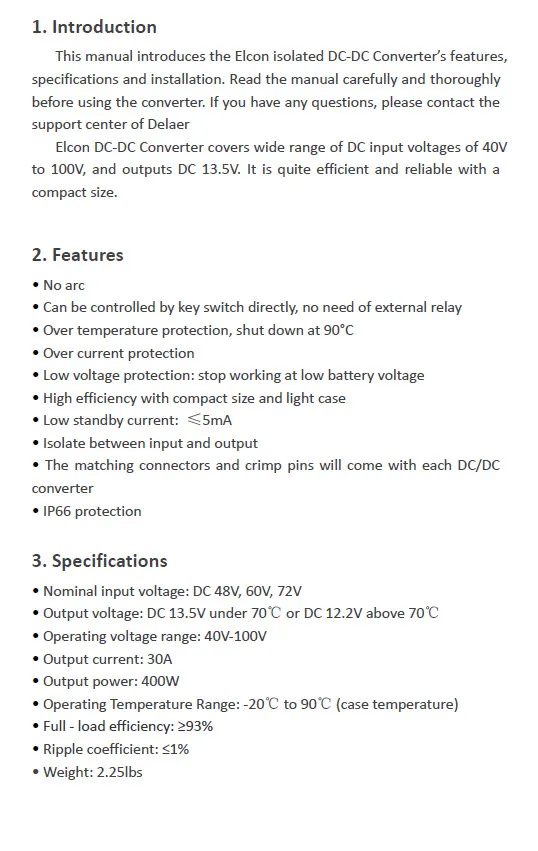 DC-DC converter isolated to 13.8V