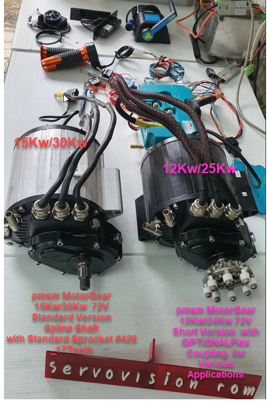 pmsm motorGearWater12K_15K Short_Long Body