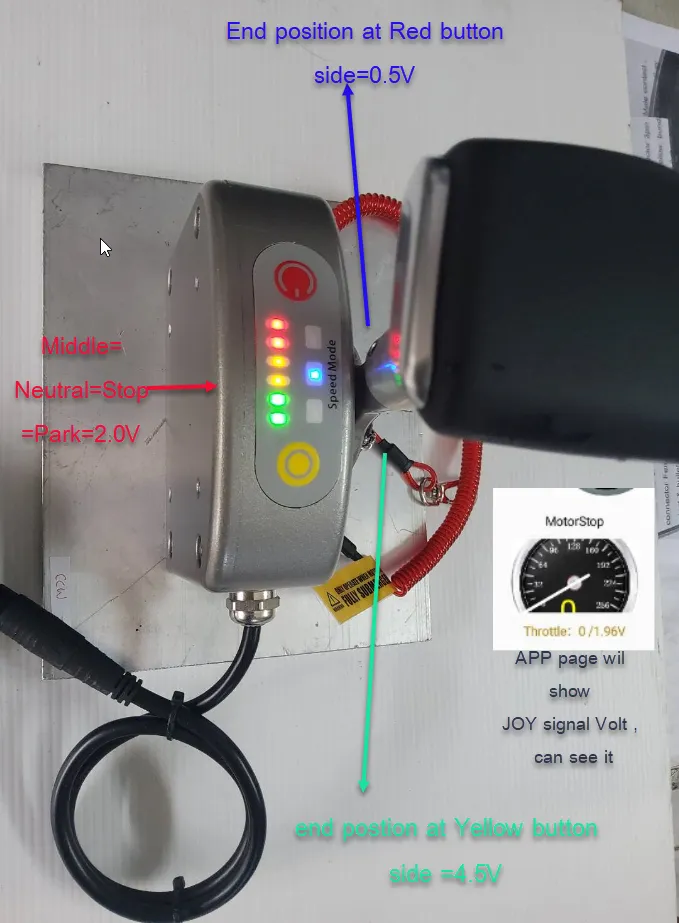 Joystick electric inboard functions signal voltage
