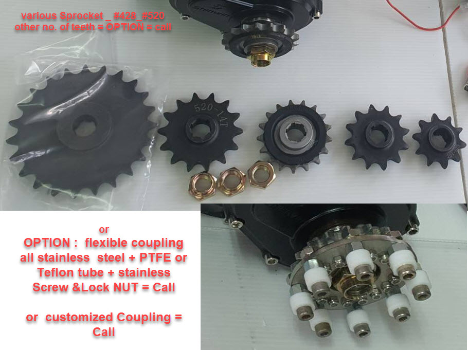 EV motor PMSM motorGEAR Sprocket_Flex coupling Photo