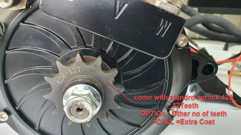 pmsm motor water cool 10Kw _standard sprocket428-12T