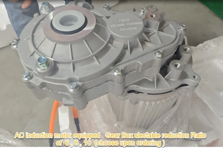 AC induction motor equipped Gear Box slectable reduction Ratio of 6 , 8 ,10