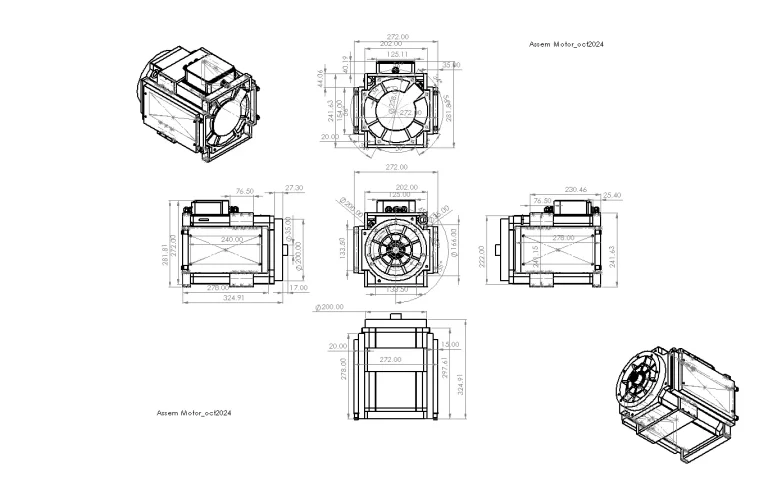 Assem AC induction Motor EV 15Kw_20Kw Drawing