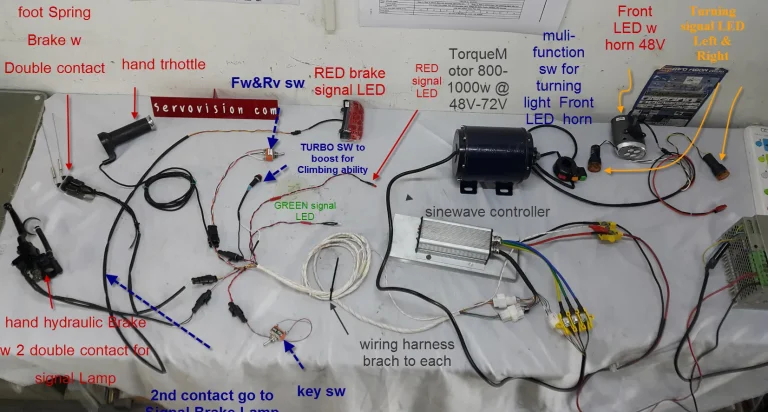BLT-800 electric Tricycle diagram 800W 48V_60V_wire harness throttle all switches