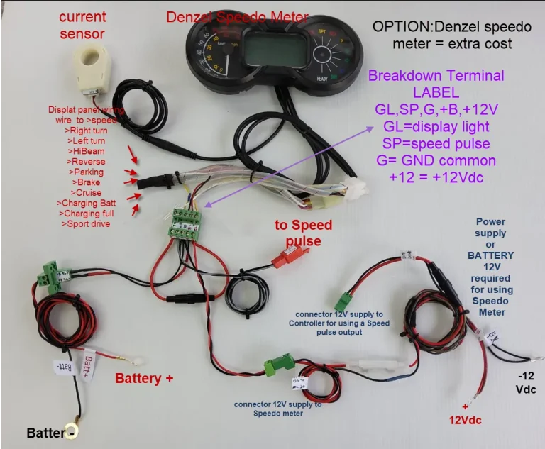speedo meter Dash board for EV conversion kit