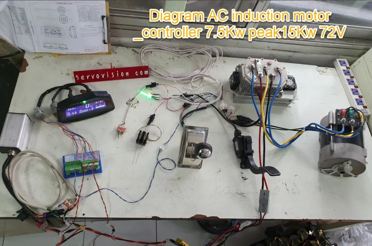 Diagram AC induction motor _controller 7.5Kw peak15Kw 72V