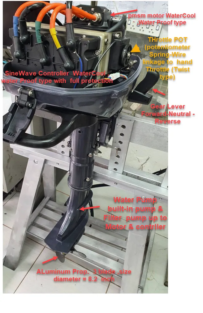7hp electric outboard OpenCase back side