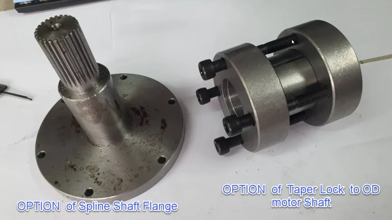 AC motor EV Spline Flange_Taper Lock to OD motor shaft