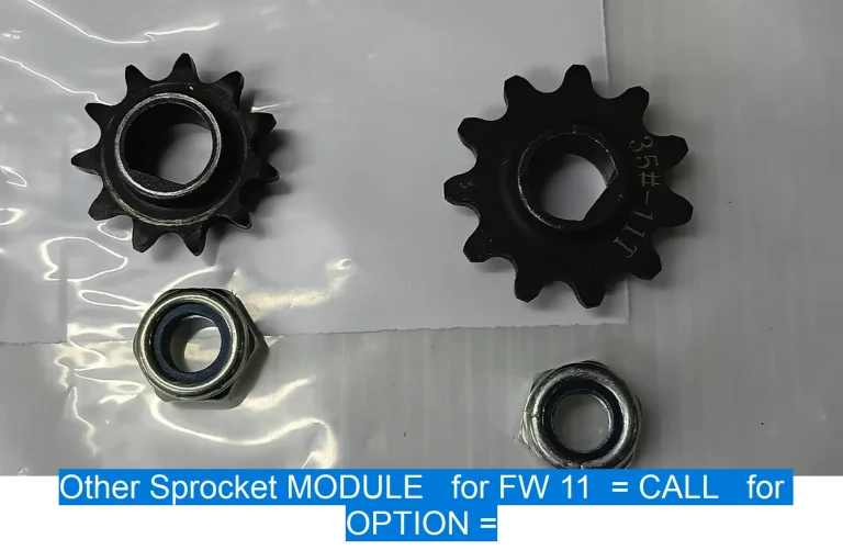 Sprocket for FW 11_few module no of teeth