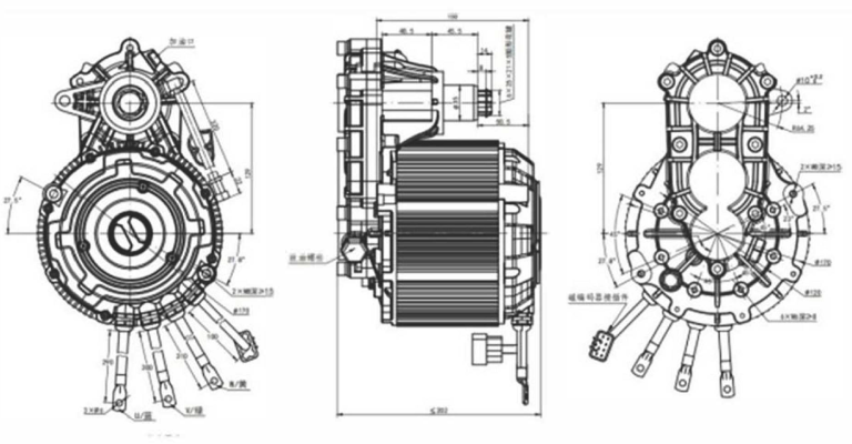 Technical data motorGEAR 8Kw 96V_Drawing