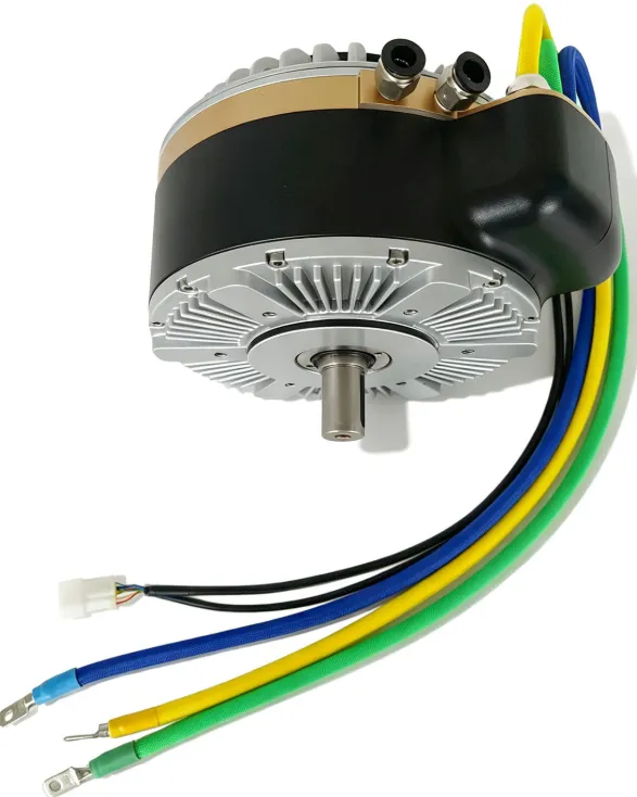 HTM 11kW PMSM Motor 72V Electric Forklift Utility Vehicles160N.m Peak 28kW Peak Axial Flux Motor IP65 Flange Mount