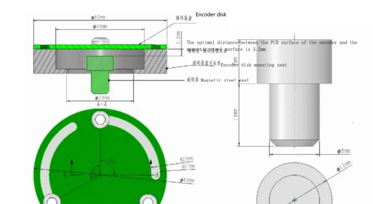 encoder sensor DIMENSION distance installation