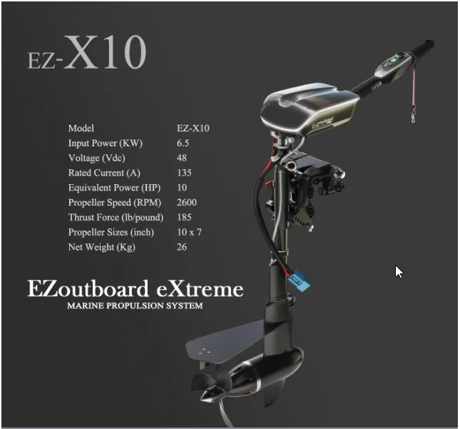 EZ-X10 electric outboard