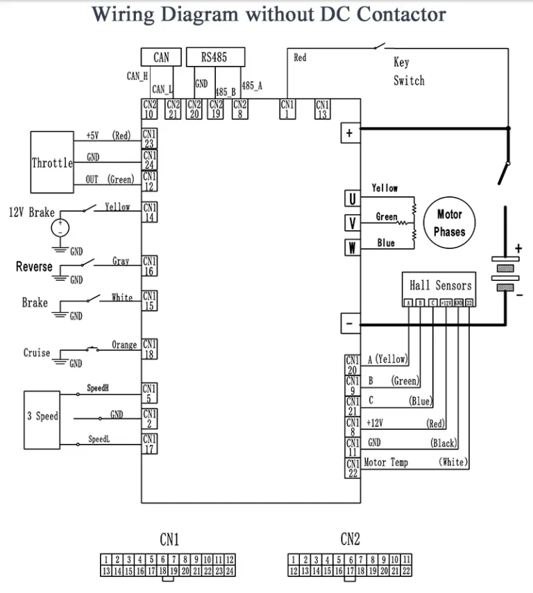 EZ controller Wiring Diagram without Contactor