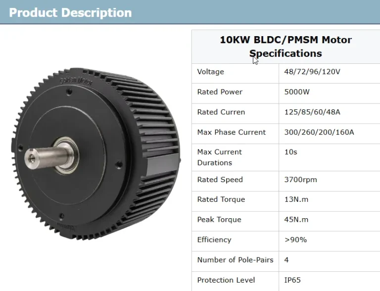 HPM5Kw Technical specifications