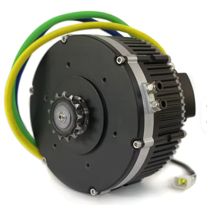 TM11KW liquid cool Axial Flux DC Motor High Thrust Brushless Drone Motor for Electric Motorcycle 72V Low Noise