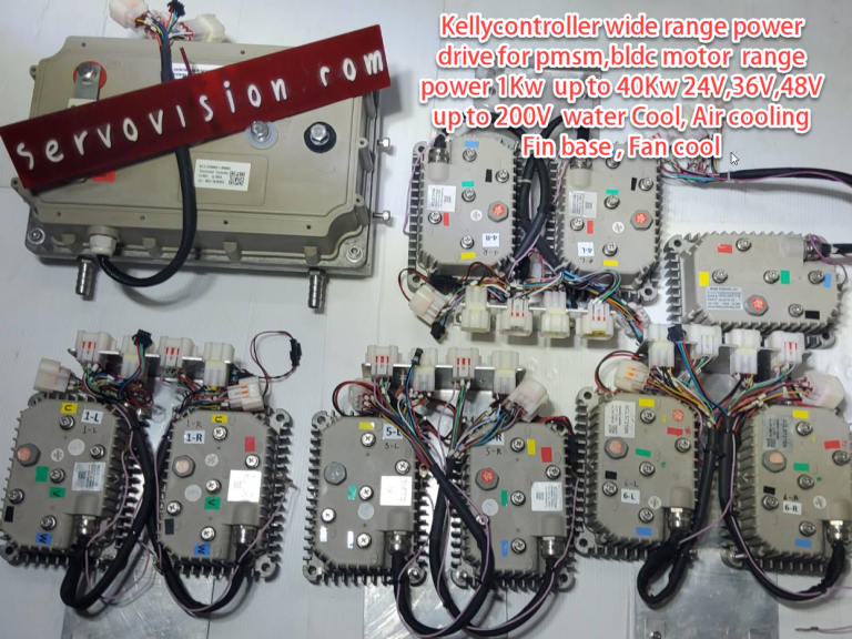 PMSM BLDC controller wide range power drive for pmsm,bldc motor range power 1Kw up to 40Kw 24V,36V,48V to 200V water Cool, Air cooling Fin base ,Fan cool