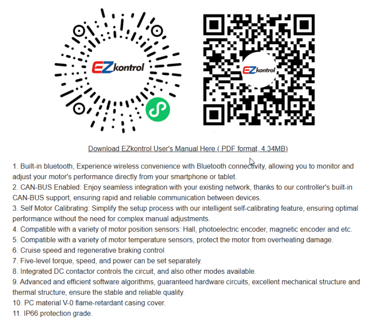 QR code to down load EZ kontrol EZ controller software APP