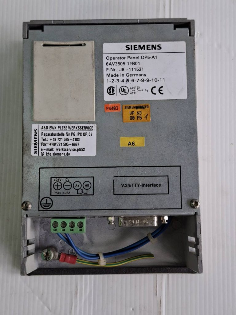 Siemens Coros OF5 OperatorPanel OP-5A1-6AV3505-1FB01