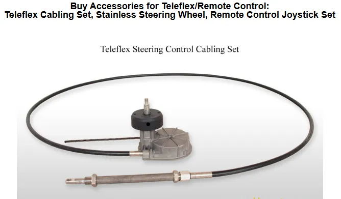 Teleflex cable for electric outboard