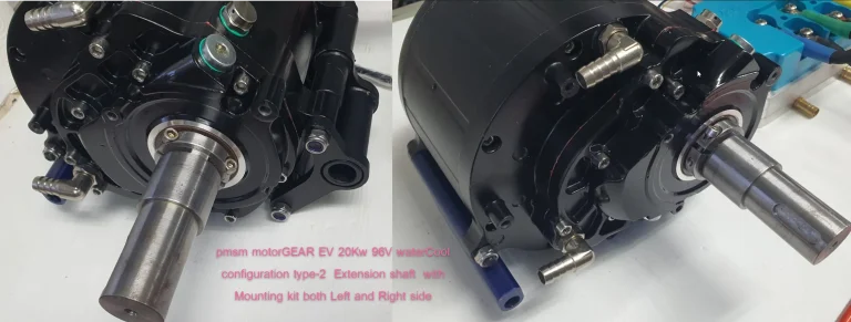 pmsm motorGEAR EV 20Kw 96V waterCool configuration type-2 Extension shaft